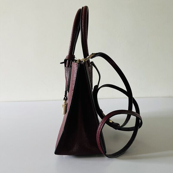 MICHAEL KORS STUDIO Mercer Oxblood Leather Medium Messenger Crossbody Bag - Picture 5 of 12